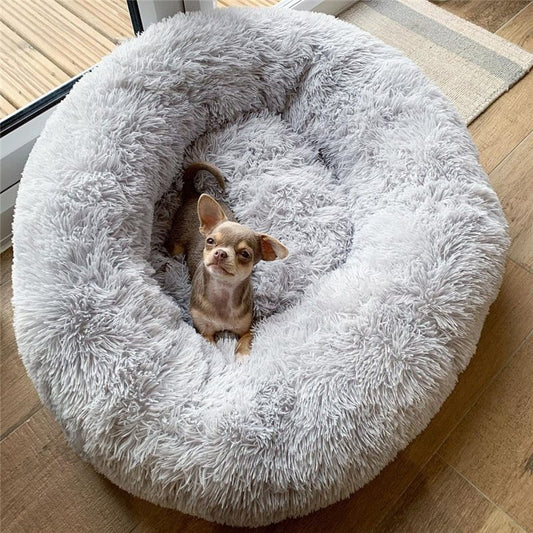 Super Soft Washable Plush Dog Bed for Deep Sleep